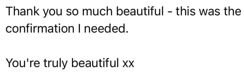 Client testimonial