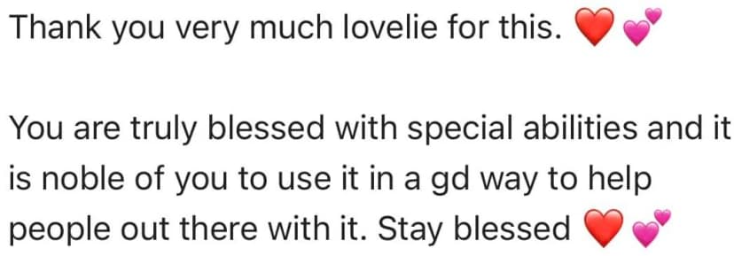 Client testimonial